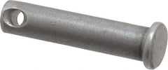 Made in USA - 5/16" Pin Diam, 1-3/8" OAL, Standard Clevis Pin - 9/64" Hole, 1-15/64" Usable Length, Uncoated Steel - Americas Industrial Supply