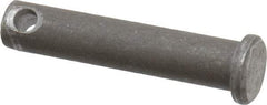 Made in USA - 5/16" Pin Diam, 1-1/2" OAL, Standard Clevis Pin - 9/64" Hole, 1-23/64" Usable Length, Uncoated Steel - Americas Industrial Supply