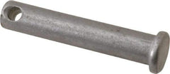 Made in USA - 5/16" Pin Diam, 1-5/8" OAL, Standard Clevis Pin - 9/64" Hole, 1-31/64" Usable Length, Uncoated Steel - Americas Industrial Supply