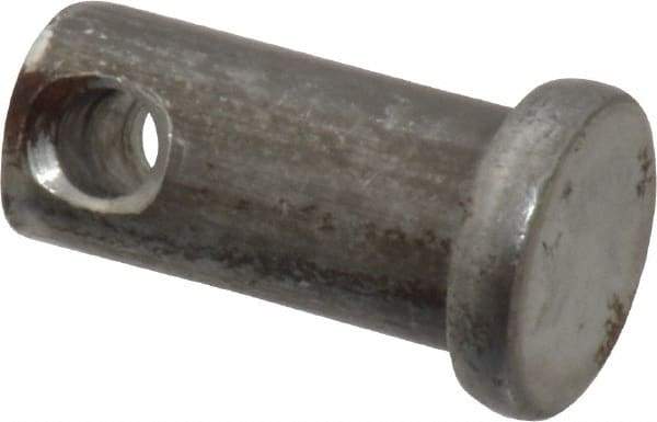 Made in USA - 3/8" Pin Diam, 3/4" OAL, Standard Clevis Pin - 5/32" Hole, 19/32" Usable Length, Uncoated Steel - Americas Industrial Supply