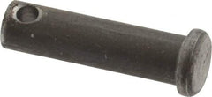 Made in USA - 3/8" Pin Diam, 1-3/8" OAL, Standard Clevis Pin - 5/32" Hole, 1-7/32" Usable Length, Uncoated Steel - Americas Industrial Supply