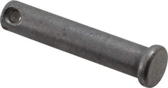 Made in USA - 3/8" Pin Diam, 1-7/8" OAL, Standard Clevis Pin - 5/32" Hole, 1-23/32" Usable Length, Uncoated Steel - Americas Industrial Supply