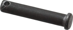 Made in USA - 3/8" Pin Diam, 2" OAL, Standard Clevis Pin - 5/32" Hole, 1-27/32" Usable Length, Uncoated Steel - Americas Industrial Supply