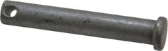 Made in USA - 3/8" Pin Diam, 2-1/4" OAL, Standard Clevis Pin - 5/32" Hole, 2-3/32" Usable Length, Uncoated Steel - Americas Industrial Supply