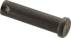 Made in USA - 7/16" Pin Diam, 1-3/4" OAL, Standard Clevis Pin - 5/32" Hole, 1-19/32" Usable Length, Uncoated Steel - Americas Industrial Supply