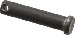 Made in USA - 7/16" Pin Diam, 2" OAL, Standard Clevis Pin - 5/32" Hole, 1-27/32" Usable Length, Uncoated Steel - Americas Industrial Supply