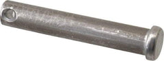 Made in USA - 7/16" Pin Diam, 2-1/2" OAL, Standard Clevis Pin - 5/32" Hole, 2-11/32" Usable Length, Uncoated Steel - Americas Industrial Supply