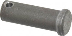 Made in USA - 1/2" Pin Diam, 1-27/64" OAL, Standard Clevis Pin - 5/32" Hole, 1-17/64" Usable Length, Uncoated Steel - Americas Industrial Supply