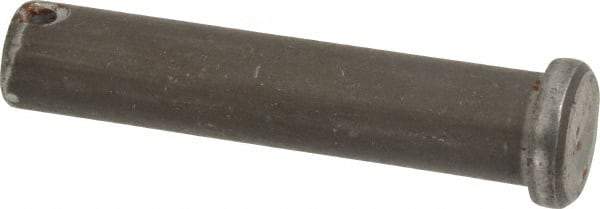 Made in USA - 5/8" Pin Diam, 3" OAL, Standard Clevis Pin - 5/32" Hole, 2-27/32" Usable Length, Uncoated Steel - Americas Industrial Supply