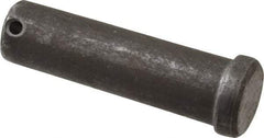 Made in USA - 1" Pin Diam, 3-1/2" OAL, Standard Clevis Pin - 13/64" Hole, 3-19/64" Usable Length, Uncoated Steel - Americas Industrial Supply