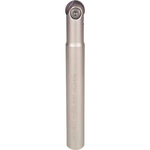 Iscar - 5/8" Cut Diam, 1" Shank Diam, 6.7" OAL, Indexable Ball Nose End Mill - 2.4" Head Length, Straight Shank, HCM D.62 Toolholder, HBF-QF, HBR-QF, HCD-QF, HCR Insert - Americas Industrial Supply