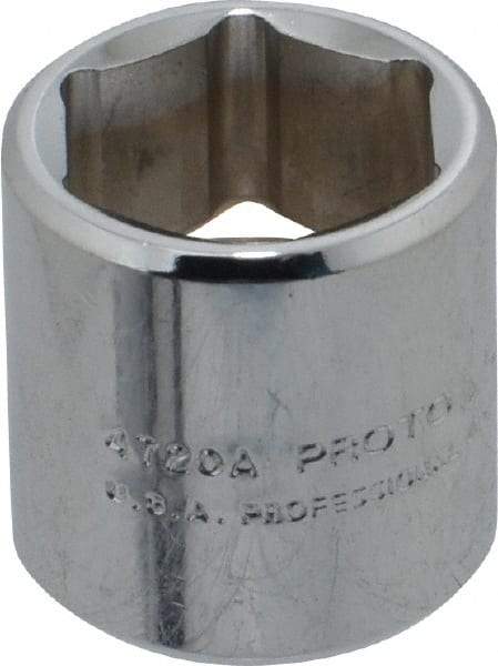 Proto - 5/8", 1/4" Drive, Standard Hand Socket - 6 Points, 7/8" OAL, Alloy Steel, Chrome Finish - Americas Industrial Supply