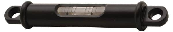 Geier & Bluhm, Inc. - 3-3/4 Inch Long, Horizontal, Brass Tubular and Pocket Level - 0.1 Inch Sensitivity, 5/8 Inch High/Diameter, Black Lacquer, 1 Vial - Americas Industrial Supply