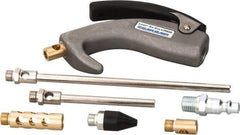 Guardair - 7 Piece Laser Palm Switch Air Gun Kit - 1/4 Inlet, 120 Max psi, Aluminum Hose - Americas Industrial Supply