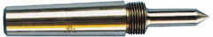 Riten - 1/2" Head Diam, Carbide-Tipped Steel Long Point Solid Dead Center - 3MT Morse Taper, 1/2" Point Diam, 2" Point Length, 2-5/8" OAL - Americas Industrial Supply