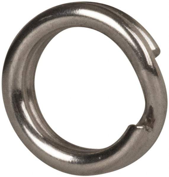 Made in USA - 0.15" ID, 0.22" OD, 0.054" Thick, Split Ring - Grade 2 Spring Steel, Zinc-Plated Finish - Americas Industrial Supply
