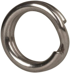 Made in USA - 0.15" ID, 0.22" OD, 0.054" Thick, Split Ring - Grade 2 Spring Steel, Zinc-Plated Finish - Americas Industrial Supply