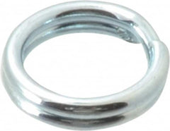 Made in USA - 0.212" ID, 0.292" OD, 0.062" Thick, Split Ring - Grade 2 Spring Steel, Zinc-Plated Finish - Americas Industrial Supply
