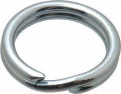Made in USA - 0.328" ID, 0.43" OD, 0.074" Thick, Split Ring - Grade 2 Spring Steel, Zinc-Plated Finish - Americas Industrial Supply