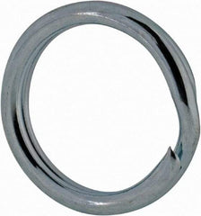Made in USA - 0.382" ID, 0.484" OD, 0.074" Thick, Split Ring - Grade 2 Spring Steel, Zinc-Plated Finish - Americas Industrial Supply