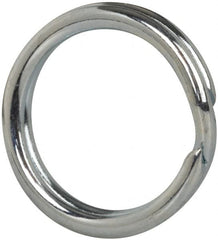 Made in USA - 0.428" ID, 0.542" OD, 0.083" Thick, Split Ring - Grade 2 Spring Steel, Zinc-Plated Finish - Americas Industrial Supply