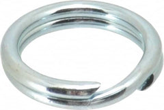 Made in USA - 0.46" ID, 0.604" OD, 0.105" Thick, Split Ring - Grade 2 Spring Steel, Zinc-Plated Finish - Americas Industrial Supply