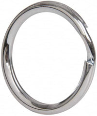 Made in USA - 0.802" ID, 0.97" OD, 0.11" Thick, Split Ring - Grade 2 Spring Steel, Zinc-Plated Finish - Americas Industrial Supply
