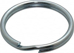 Made in USA - 1.396" ID, 1.64" OD, 0.168" Thick, Split Ring - Grade 2 Spring Steel, Zinc-Plated Finish - Americas Industrial Supply