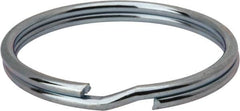 Made in USA - 1.635" ID, 1.865" OD, 0.175" Thick, Split Ring - Grade 2 Spring Steel, Zinc-Plated Finish - Americas Industrial Supply