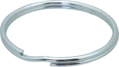Made in USA - 2.016" ID, 2.24" OD, 0.18" Thick, Split Ring - Grade 2 Spring Steel, Zinc-Plated Finish - Americas Industrial Supply