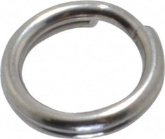 Made in USA - 0.212" ID, 0.292" OD, 0.062" Thick, Split Ring - 18-8 Stainless Steel, Natural Finish - Americas Industrial Supply