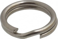 Made in USA - 0.28" ID, 0.38" OD, 0.074" Thick, Split Ring - 18-8 Stainless Steel, Natural Finish - Americas Industrial Supply