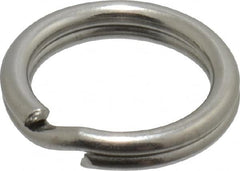 Made in USA - 0.328" ID, 0.43" OD, 0.074" Thick, Split Ring - 18-8 Stainless Steel, Natural Finish - Americas Industrial Supply