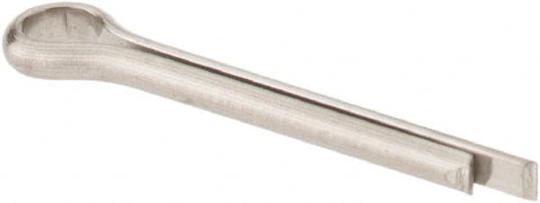 Made in USA - 1/16" Diam x 1/2" Long Extended Prong Cotter Pin - Grade 18-8, Uncoated, Stainless Steel - Americas Industrial Supply