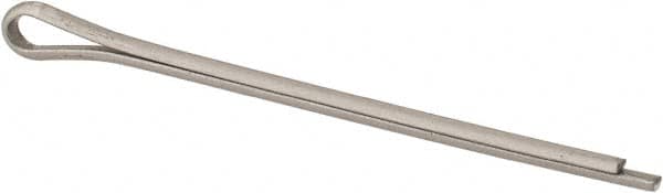 Made in USA - 1/16" Diam x 1-1/4" Long Extended Prong Cotter Pin - Grade 18-8, Uncoated, Stainless Steel - Americas Industrial Supply