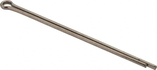 Made in USA - 3/32" Diam x 2-1/2" Long Extended Prong Cotter Pin - Grade 18-8, Uncoated, Stainless Steel - Americas Industrial Supply