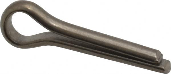 Made in USA - 1/8" Diam x 1/2" Long Extended Prong Cotter Pin - Grade 18-8, Uncoated, Stainless Steel - Americas Industrial Supply