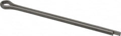 Made in USA - 5/32" Diam x 3" Long Extended Prong Cotter Pin - Grade 18-8, Uncoated, Stainless Steel - Americas Industrial Supply