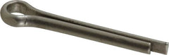 Made in USA - 3/16" Diam x 1-1/4" Long Extended Prong Cotter Pin - Grade 18-8, Uncoated, Stainless Steel - Americas Industrial Supply