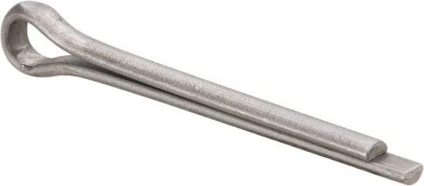 Made in USA - 3/16" Diam x 1-3/4" Long Extended Prong Cotter Pin - Grade 18-8, Uncoated, Stainless Steel - Americas Industrial Supply