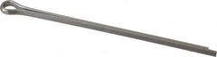 Made in USA - 3/16" Diam x 4" Long Extended Prong Cotter Pin - Grade 18-8, Uncoated, Stainless Steel - Americas Industrial Supply