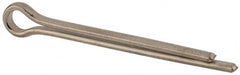 Made in USA - 3/8" Diam x 4" Long Extended Prong Cotter Pin - Grade 18-8, Uncoated, Stainless Steel - Americas Industrial Supply