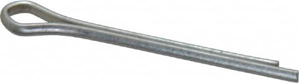 Made in USA - 1/16" Diam x 3/4" Long Extended Prong Cotter Pin - Grade 2, Zinc-Plated, Steel - Americas Industrial Supply