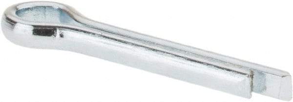 Made in USA - 3/32" Diam x 1/2" Long Extended Prong Cotter Pin - Grade 2, Zinc-Plated, Steel - Americas Industrial Supply