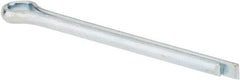 Made in USA - 3/32" Diam x 1-1/4" Long Extended Prong Cotter Pin - Grade 2, Zinc-Plated, Steel - Americas Industrial Supply