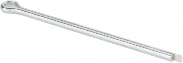 Made in USA - 3/32" Diam x 2" Long Extended Prong Cotter Pin - Grade 2, Zinc-Plated, Steel - Americas Industrial Supply