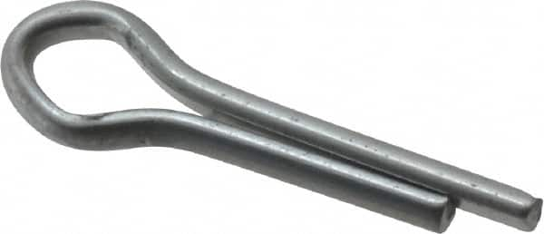 Made in USA - 1/8" Diam x 1/2" Long Extended Prong Cotter Pin - Grade 2, Zinc-Plated, Steel - Americas Industrial Supply