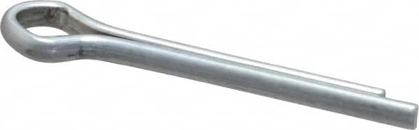 Made in USA - 1/8" Diam x 1" Long Extended Prong Cotter Pin - Grade 2, Zinc-Plated, Steel - Americas Industrial Supply