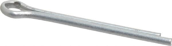 Made in USA - 1/8" Diam x 1-1/2" Long Extended Prong Cotter Pin - Grade 2, Zinc-Plated, Steel - Americas Industrial Supply