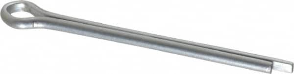 Made in USA - 1/8" Diam x 1-3/4" Long Extended Prong Cotter Pin - Grade 2, Zinc-Plated, Steel - Americas Industrial Supply